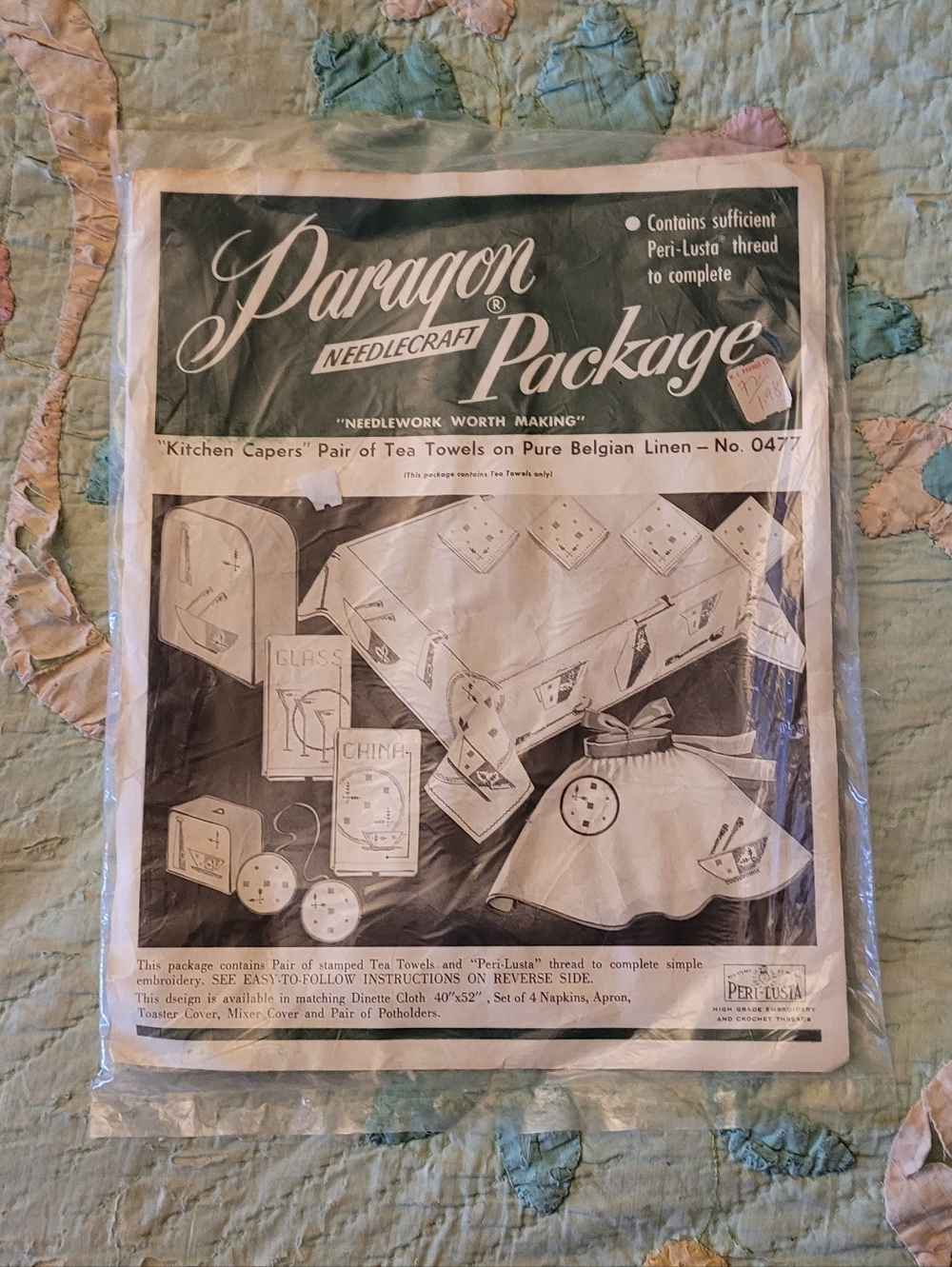 PARAGON  Needlecraft Stamped Tea Towel Set